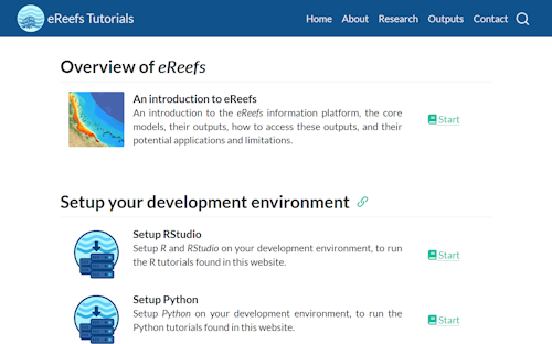 Preview of eReefs Data Access Tutorials