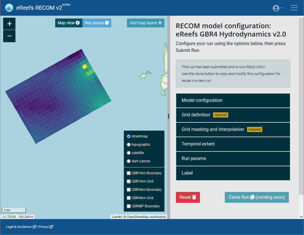 Preview of eReefs RECOM